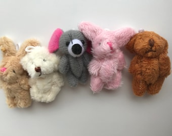 Miniature Plush Animals Craft Supply Dollhouse (set of 5) (6yrs or older)