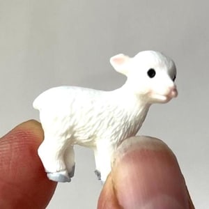 Miniature Lamb Sheep Figurine Fairy Garden Dollhouse Diorama Terrarium