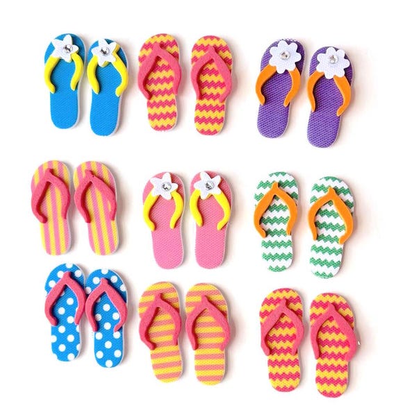 Dollhouse Flip Flops Fairy Garden Sandals Miniature Beach Shoes
