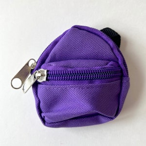 Doll Backpack Tiny Backpack Miniature Teddy Bear Travel Pack Animals sold separatley Purple