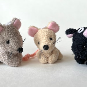 Small Plush Mouse Miniature Stuffed Mouse Doll Accessory Craft Supply