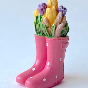 Miniatuurregenlaarzen Fairy Garden Flowers Poppenhuisterrarium