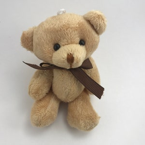 Kleine Braun Gefüllter Teddybär Puppe Zubehör Handwerk Versorgung Geschenkanhänger Baby Geschenk