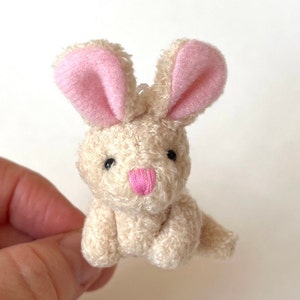 Miniature Plush Bunny Rabbit Doll Pet Backpack Keychain Pocket Plush Pet Craft Supply