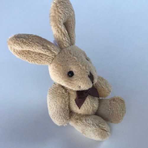 Tiny Bunny Rabbit Dollhouse Toy Miniature Stuffed Animal 6yrs - Etsy