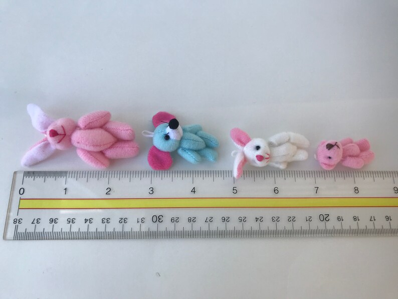 Mini Stuffed Animals Plush Bunny Rabbit Tiny Mouse Miniature Etsy