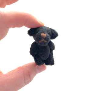 Very Tiny Soft Fuzzy Stuffed Teddy Bear For 6yrs or older Black