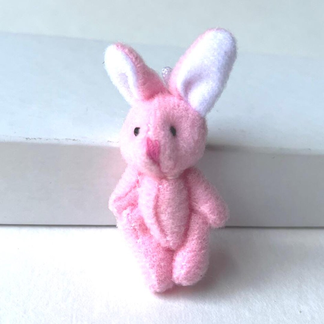 Miniature Plush Bunny Tiny Stuffed Rabbit Mini Stuffed Animal for ...