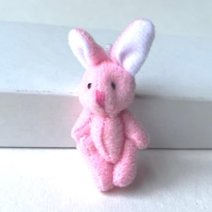 Miniature Plush Bunny Tiny Stuffed Rabbit Mini Stuffed Animal for Dollhouse Toy