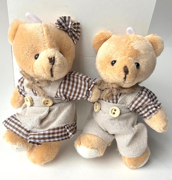 ドールハウス テディベア 男の子と女の子のクマの小さなぬいぐるみ