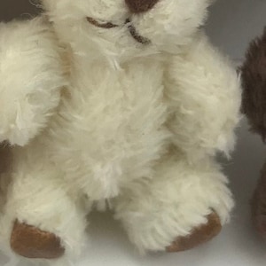 Very Tiny Soft Fuzzy Stuffed Teddy Bear For 6yrs or older One Cream Bear