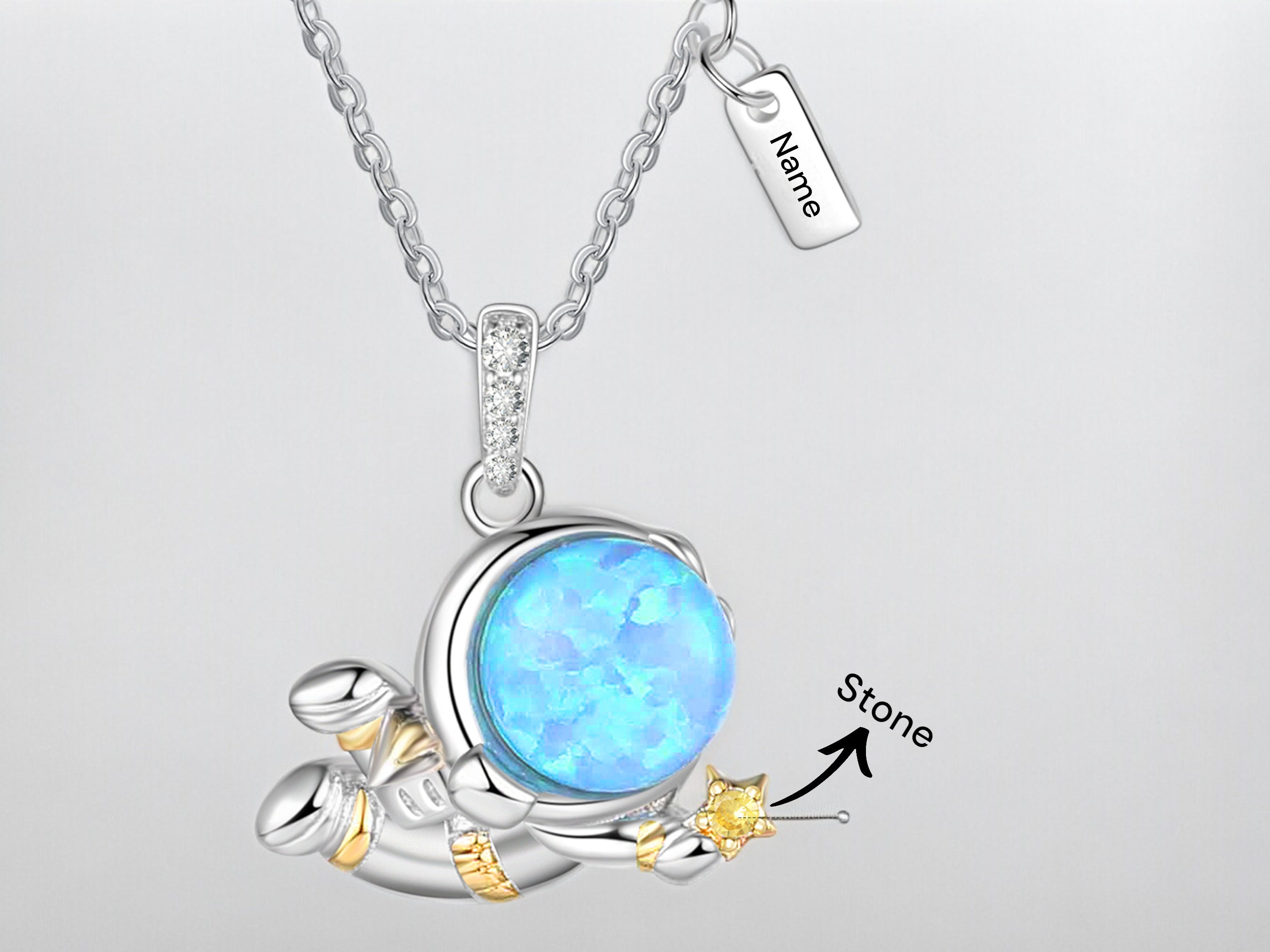 Space Name Necklace