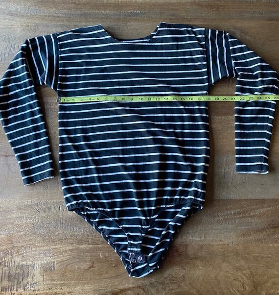 1990s LizWear striped bodysuit - image 9