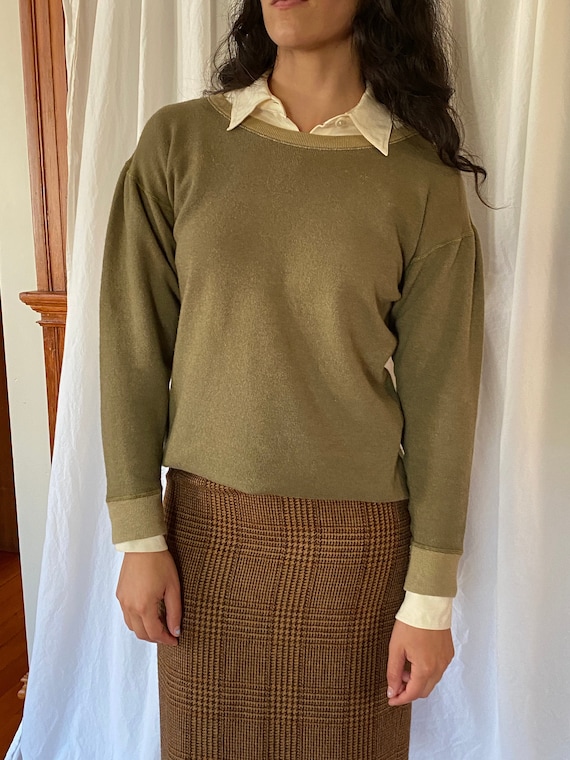 Vintage olive green Dutch military sweater