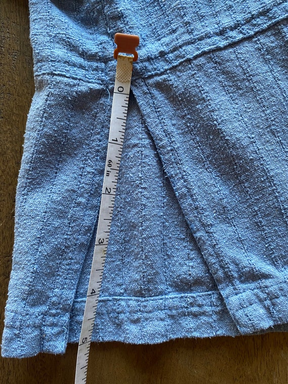 1990s raw silk baby blue babydoll cardigan - image 6
