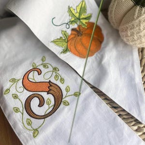 Thanksgiving Kranz Schärpe, Monogramm Schärpe