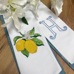 Lemon Embroidered Wreath Sash | Personalized Monogram Sash | Summer Wreath Ribbon