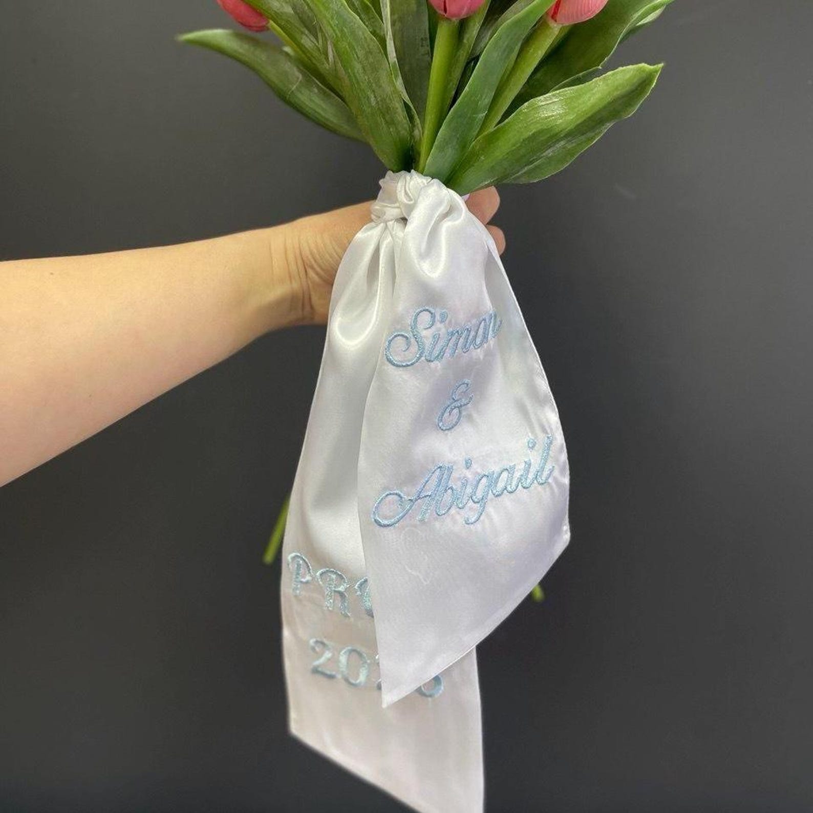 Prom Ribbon Custom Prom Ribbon, PROM Bouquet Sash With Name, Prom Bouquet Sash ...