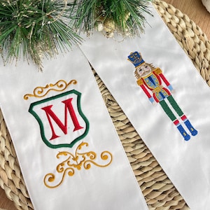 Christmas Wreath Sash with Personalized Embroiered