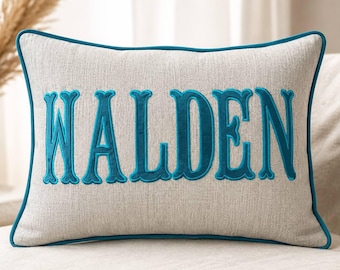 Personalized Heirloom Pillow Cover, Custom Embroidered Monogram Pillow, Wedding Gift, Engagement Gift, Luxury Home Decor
