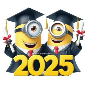 Minion Graduation 2025 X 5 PNG Minion PNG Minion T Shirt Design Il 300x300.6197237825 2ldw