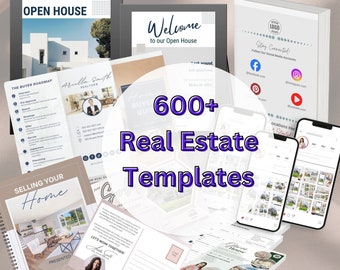 600+ Real Estate Templates | Luxury Marketing Kit | Flyers, Social Media, Postcards, Buyer & Seller Guides