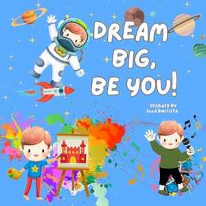Digitales Geschichtenbuch für Kinder, Märchenbuch Dream Big Be You, Kinderbuch, Busy Books, Kinderbuch, Original Geschichte von mir, Pdf Geschichte Kinderbuch