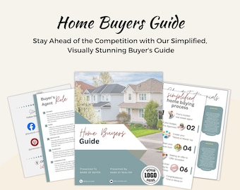Home Buyer Guide: First-Time Roadmap, Real Estate Template (Editable Canva)