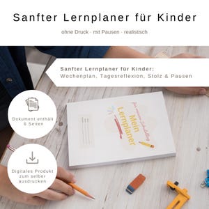 Sanfter Lernplaner für Kinder (A5) – realistisch & ohne Druck | Wochenübersicht und Reflexion