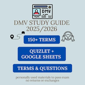 California DMV Permit Study Guide – Driver License Practice Test, Road Signs and Rules Workbook, Teen & New Driver Prep Instant Download
