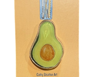 Avocado acrylic pin