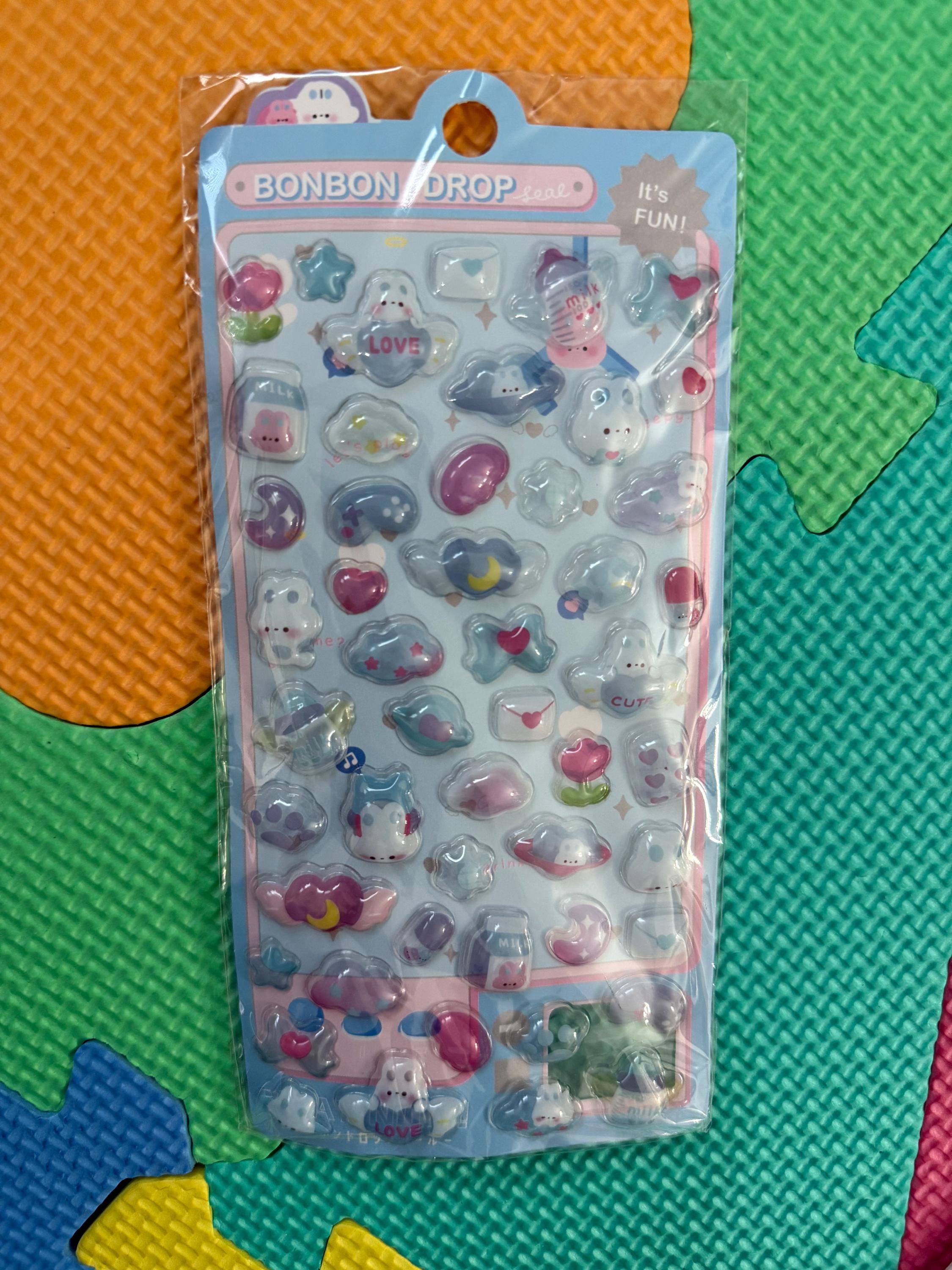 3D Embossed Cartoon Bubble Stickers – Playful Decor Accents - Etsy