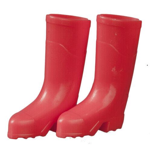 Miniature Wellington Boots - Tiny Rubber Rain Boots For Dollhouse, Fairy Garden, Or DIY Scenes (1 Pair)