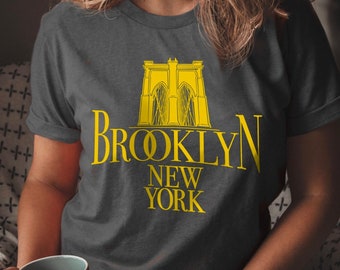 Brooklyn New York Shirt Tshirt Gift Him Her Tee City Home Vacation State Unisex Adventure Women Men Road trip Vintage Antique Style Tshirt