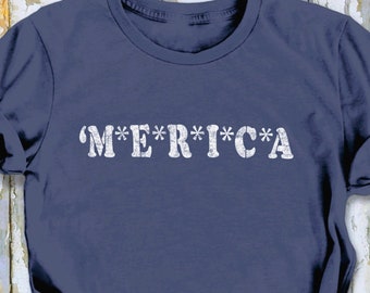 MERICA T-Shirt, MASH, 4th of July, America Shirt, Patriotic Shirt, Gifts for Him, Patriotic Tee, Men's 4th of July Shirt, Father's Day tee