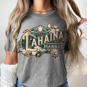 Lahaina Shirt Tshirt Gift Him Her Hawaii Tee City Home Vacation State Unisex Adventure Women Men Shirt Road trip Vintage Antique Style Tee image 1
