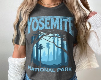 Yosemite National Park Shirt Camping tee National Park Shirt Yosemite tee Shirt Nature TShirt Road Trip Tee Vacation Minimalist Gift Present