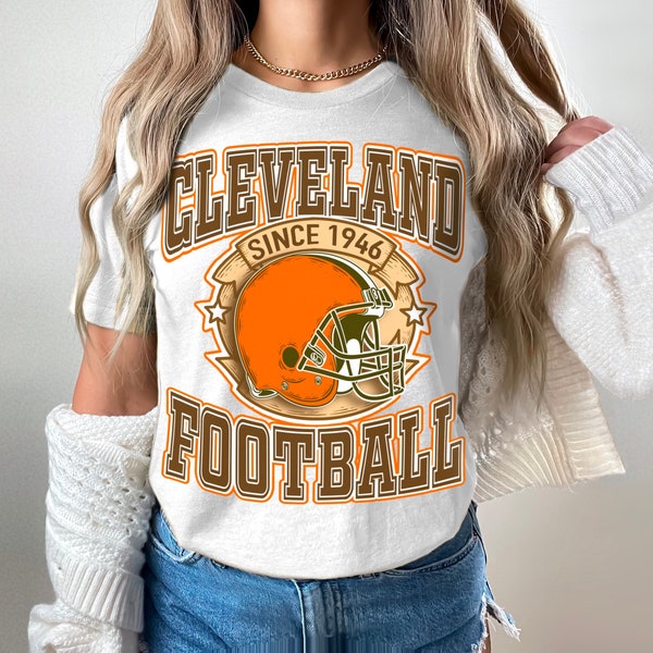 Cleveland Football Shirt Game Day Tshirt  Vintage Retro Inspired Cleveland Browns Tee Unisex Sports NFL Sunday Night Football Ohio Shirt Tee