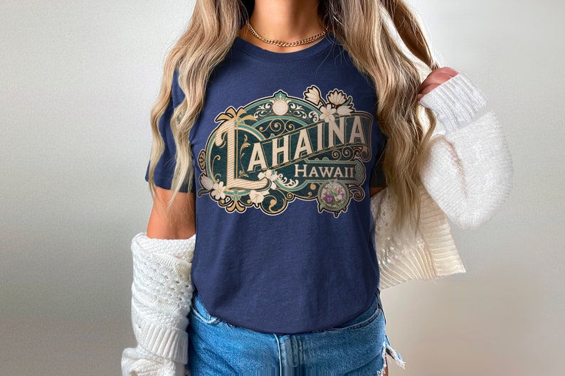 Lahaina Shirt Tshirt Gift Him Her Hawaii Tee City Home Vacation State Unisex Adventure Women Men Shirt Road trip Vintage Antique Style Tee image 4
