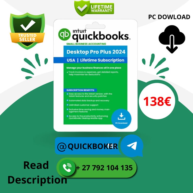 Quickbooks Desktop Pro 2024 for Windows Nosubscription Etsy