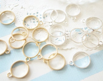 oval open Back Bezel setting 22 x 30 MM Metal Charms Backless Resin jewelry diy