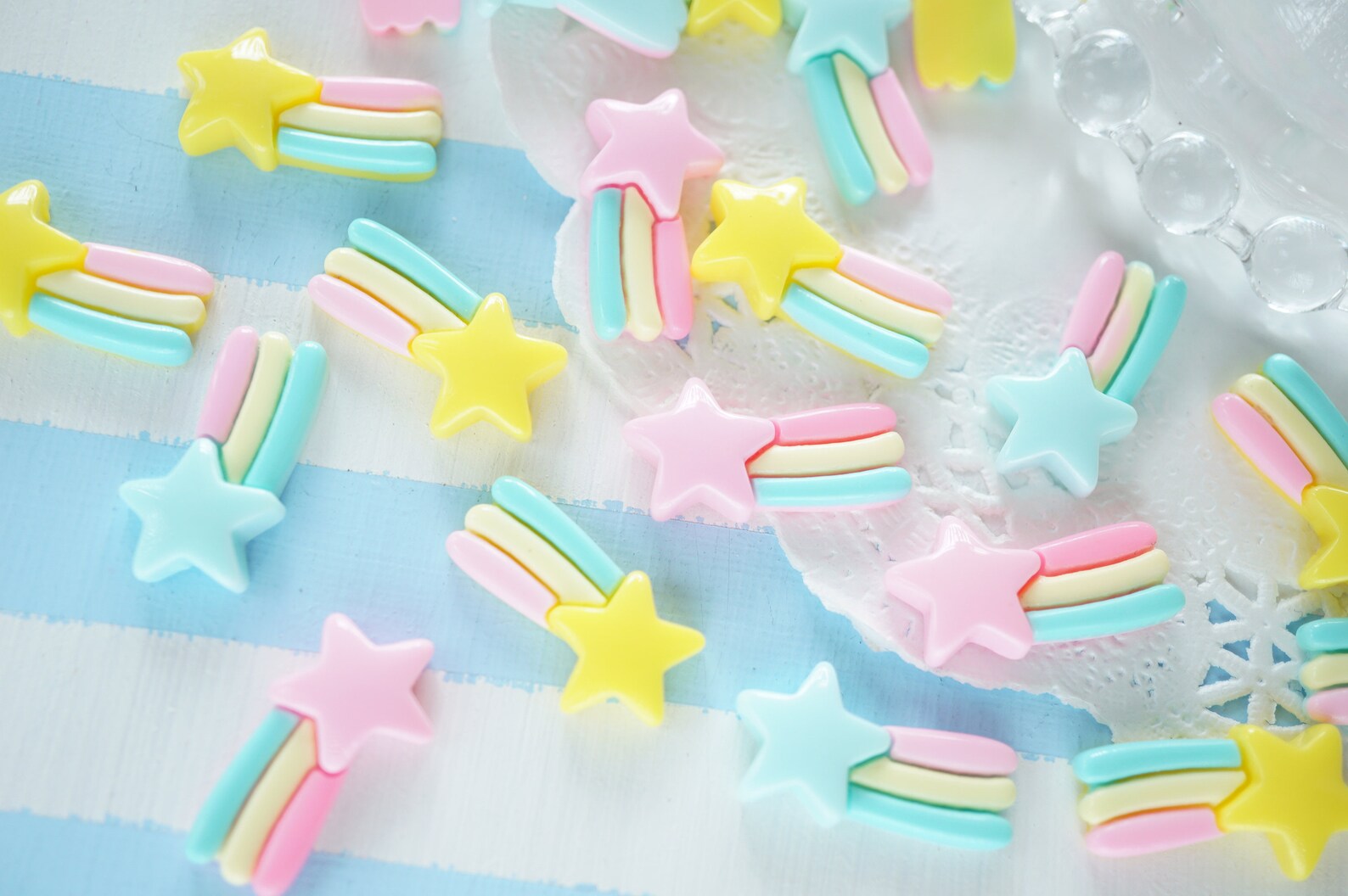 9 Pcs Pastel Shooting Star Cabochon 12mm23mm IK166 Etsy