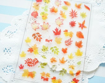 Clear Film Sheet for Resin Craft / Autumn Leaves / SH006