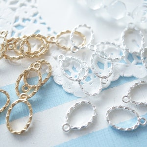 10 Stk Lünette Charms / einfach oval (10mm13mm) AZ1245