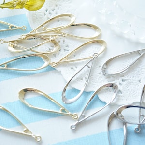 10 pcs Open Back Bezel Charms / Drop Simple Shapes (12mm37mm) AZ1433