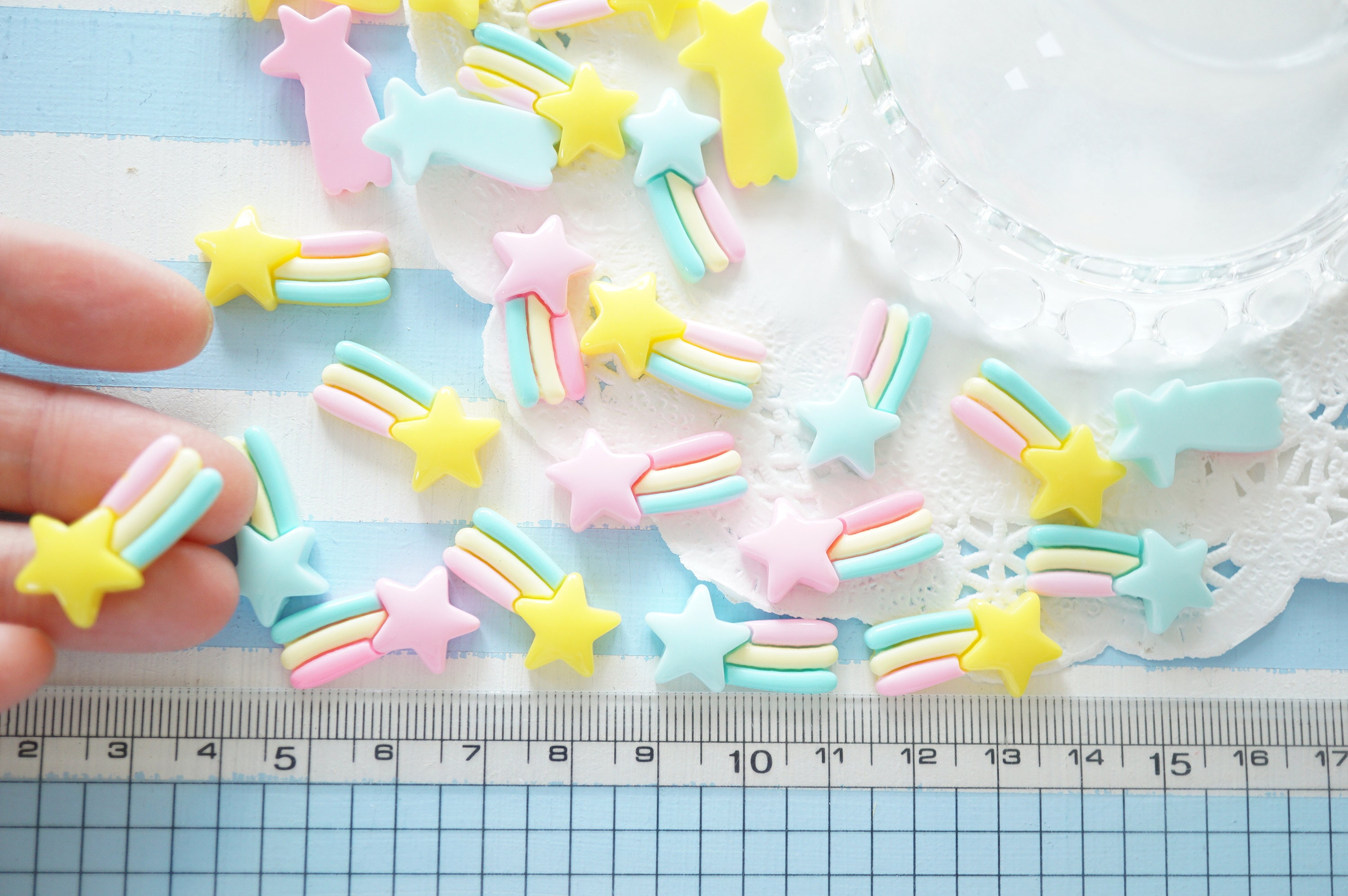 9 pcs Pastel Shooting Star Cabochon 12mm23mm IK166 Etsy