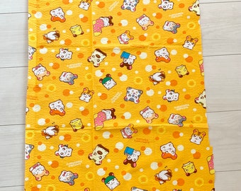 Tottoko Hamutaro Ripple scrap Fabric/Light Orange No.002