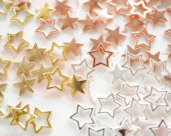 LAST&SALE//25-30 pcs Resin inclusions / inserts / supplies  (8-9mm)  Stars AA042