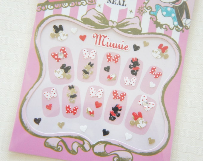 LIMITED Stock Disney Nail Sticker Sheet / Minnie Mouse Etsy