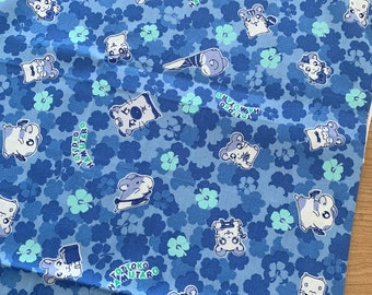 Tottoko Hamutaro Thin Fabric/Blue (50*110m) No.033